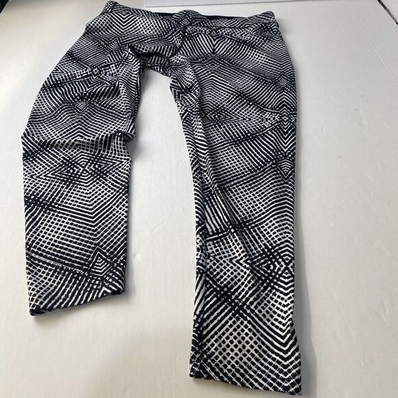 ADIDAS Women's Black/White Stripe Stretch Athletic Track Leggings Size XL Used - Picture 1 of 14